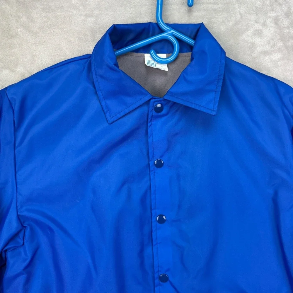 Vintage Howe Coach Jacket USA Memphis Tennessee Blue‎ Snap Mens Large
